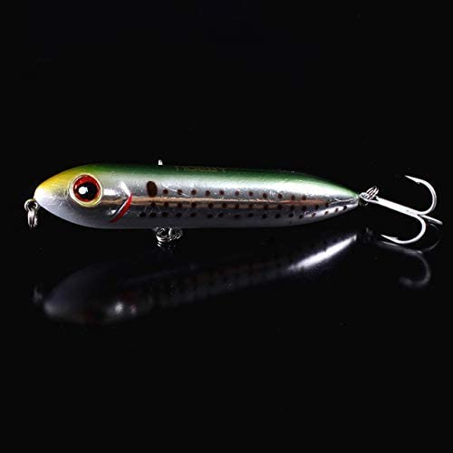 WorldCare® 1 Pc Fihing 90mm/12.5g Top Water Bait uper Pencil Leurre HardVMC Treble Deign Peche NBL 9074 : N002