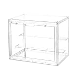 Vetrina trasparente impilabile regolabile per oggetti da collezione vetrina antipolvere con chiusura magnetica perfetta per action figure e cimeli