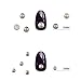 1Box AB Beige Metal Edge Glitter Nail Beads Studs Beauty Charm Nail Art DIY Pearls Decorations Wheel - (Color: 045)