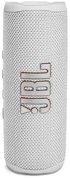 JBL Flip 6 - Waterproof Portable Bluetooth Speaker, Powerful Sound and deep bass, IPX7 Waterproof, 12 Hours of Playtime with Megen Hardshell Case - White