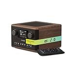 Pure Classic C-D4 – DAB Radio with CD Player Mains Powered Bluetooth 5.3 USB & AUX Colour Display 15 W Speaker Dual Alarms Sleep & Kitchen Timers Remote Control – Coffee Brown/Walnut