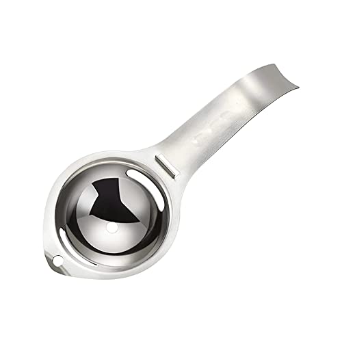 Separatore per Tuorlo D'uovo in Acciaio Inox, D' uovo Bianco Filtro, Filtro per Uova e Utensili da Cucina (Argento)