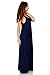 Simply Ravishing Casual Maxi Boho Harem Spaghetti Strap Dress, 1X, Navy