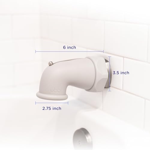 Image of Ubbi Silicone Bathtub Spout Guard Cover, Gray | Safety Protection Silicone Faucet Safety Protector for Babies & Toddlers, Dishwasher Safe