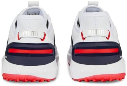 PUMA GOLF Men's Ignite Elevate Golf Shoe, Puma White-Puma Silver-Puma Navy, 11.5 Wide | Image 1