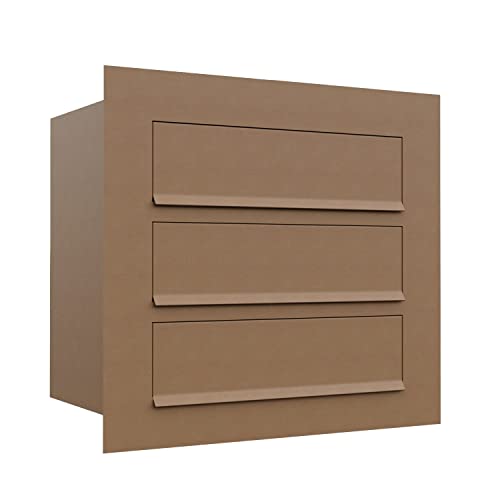 Cassetta postale da incasso Como for Three in ruggine