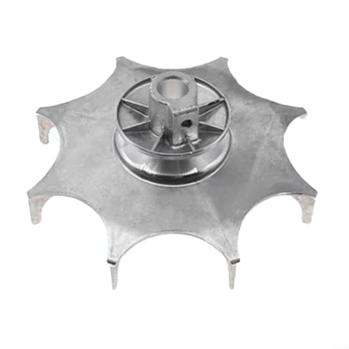 SMZhomeone Polea de motor de lavadora con ventilador de refrigeración para secadoras semiautomáticas de doble bañera, pieza de repuesto de metal plateado resistente para reparación de lavandería