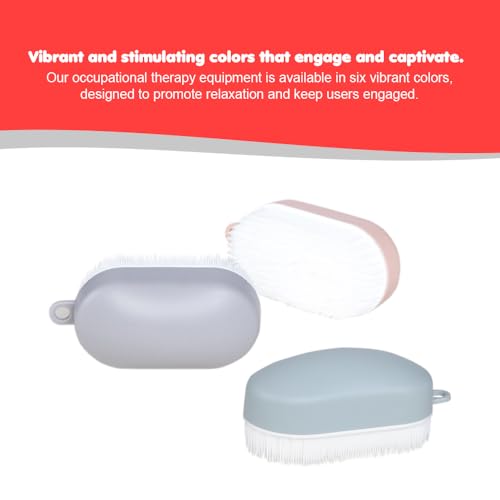 Image of Abley's Therapressure Therapy Brush| Deep Pressure Sensory Tool for Autism, SPD & ADHD | Medium-Deep Pressure Stimulation for Calming, Focus & Occupational Therapy Support (Blue)