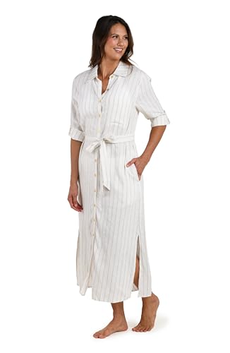 La Blanca Women's Midi Dress Swimsuit Cover Up, Cream, Medium