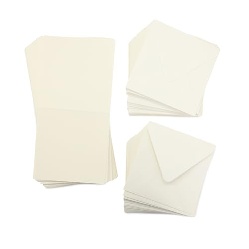Crafter\'s Companion - 5\" x 5\" Ivory Cards & Envelopes - Pack of 100 - Includes 50 Ivory Card Blanks & 50 Matching Envelopes - Great for a Variety of Occasions Crafter\'s Companion - 5\" x 5\" Ivory Cards & Envelopes - Pack of 100 - Includes 50 Ivory Card Blanks & 50 Matching Envelopes - Great for a Variety of Occasions