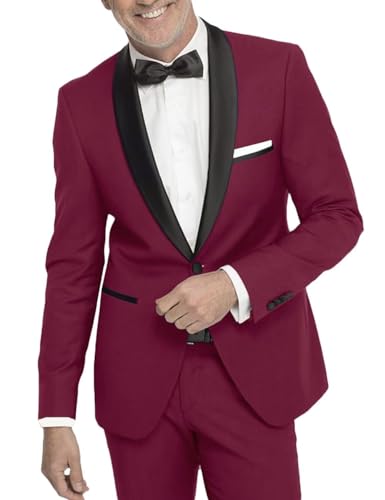 Mens 2 Piece Suit Slim Fit Tuxedo Suits for Men Wedding Prom Party Tuxedo Blazer Pants Set2