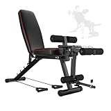 Banco De Pesas Multifuncional, Banco De Hiperextensión Y De Musculación Para Entrenamiento De Cuerpo Completo En El Gimnasio En CasaBlack,One Size