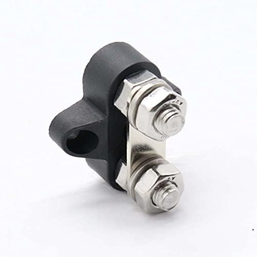 BESPORTBLE Positive Power Distribution Ground Insulated Power Battery Junction Stud Post Block Dual M8 Studs Heavy- Duty Terminals for M8 48V dc Boat Automotive for Truck RV Boat Marine