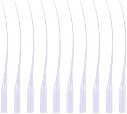 100 PCS Plastic Extender Applicator, Glue Extender Tips Micro Tips Pipette Dropper for Lab Dispensing Adhesive Dispensers Crafting, White