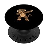 Cool Monkey Cartoon Dab Sunglasses Image PopSockets Adhesive PopGrip