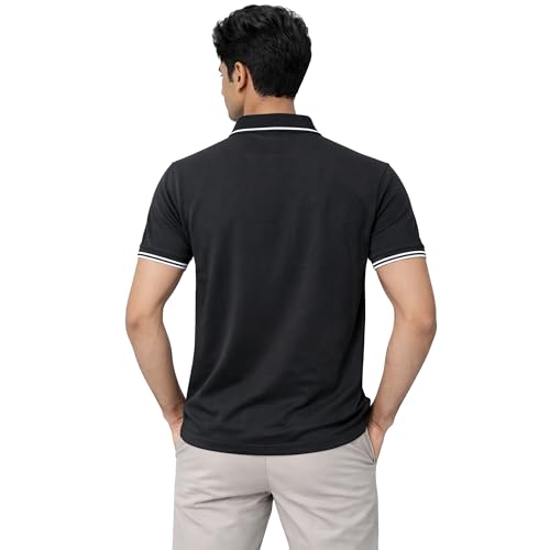 Image of Hangout Hub Men's Polo T Shirt | Solid | Plain Regular Fit Tees|Collar T-Shirts|Half Sleeves|Set of 1 & 2|HH.MP.MAR