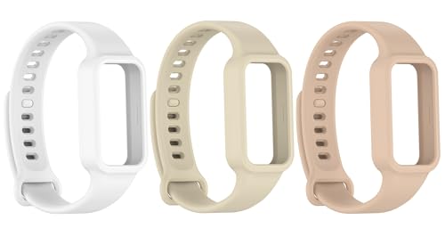 [SHEAWA] for Xiaomi Smart Band 9 Active �o���h �x���g 3�F�Z�b�g �����o���h �V���R�� �ւ��o���h �X�g���b�v �A�N�Z�T���[ (�z���C�g+�A�C�{���[+���C�g�s���N)