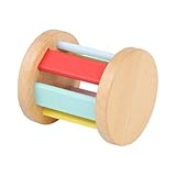 ORFOFE Holzrassel Greifrassel Aus Holz Für Babys Leichtes Greifspielzeug Zur Hörschulung Montessori Lernspielzeug Für Neugeborene Und Kleinkinder