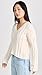 Madewell Women's Cable-Knit V-Neck Crop Sweater, Antique Cream, Off White, XL