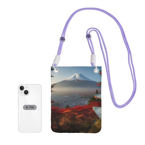 Cell Phone Purse Japan Mount Fuji Landscape Crossbody Bags Waterproof Cell Phone Bag Shoulder Handbag for Women2