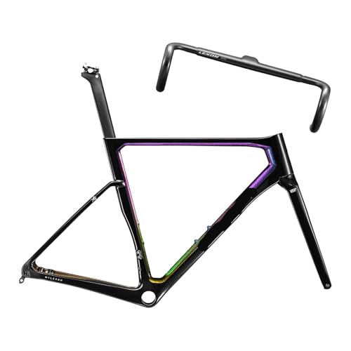 �J�[�{�� ���[�h �o�C�N �t���[�� �f�B�X�N �u���[�L �G�A�� �t�������P�[�u�� ���[�V���O �T�C�N�����O �t���[���Z�b�g(Black With Handlebar,L)