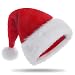 HUICOCY Santa Hat,Unisex Velvet Fabric Christmas Hat with Comfort Lining&Plush Brim