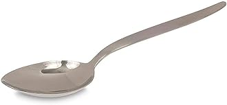 Chef Kunz Spoon | 9 inch 2.5 Tbsp18/10 Stainless Steel Serving Spoon | Basting Quenelle Cooking Plating Dinner Chef Spoons