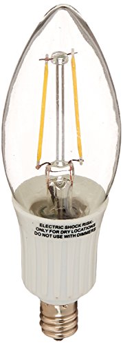 LED2020 LED Vintage Filament Bulb, B11 Candle light,2W to Replace 25W Incandescent Bulb,Soft White (2700K),120VAC, E12 Base, Not Dimmable LED2020 LED Vintage Filament Bulb, B11 Candle light,2W to Replace 25W Incandescent Bulb,Soft White (2700K),120VAC, E12 Base, Not Dimmable