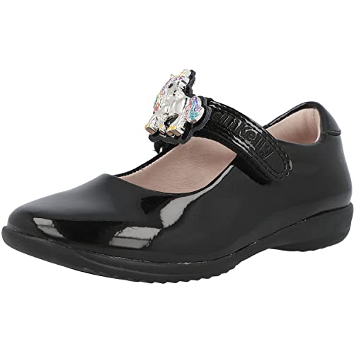 Image of Lelli Kelly Bella Unicorn Dolly Girls School Shoes 12.5/31 Black Patent