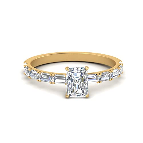 Bague de fiançailles ajustable en or jaune de la taille 47 à 70