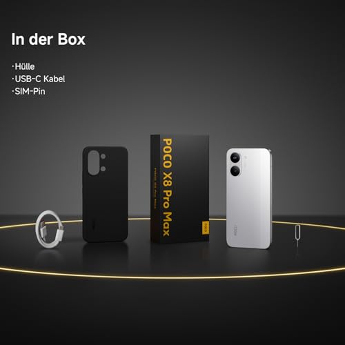XIAOMI Poco X8 Pro Max Smartphone 12GB+512GB, Dimensity 9500s Prozessor, 8500mAh Akku, Ultra-helles AMOLED-Display, 50MP Light Fusion 600 Hauptkamera mit OIS, Schwarz, 3 Jahre Garantie – Bild 6