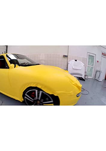 Image of WISDOM Solid Matte Yellow Wrap Vinyl Car & Bike Wrap Sheet Vinyl Car Wrap Sheet Roll Film Sticker Decal Sticker (24 inch x 360)