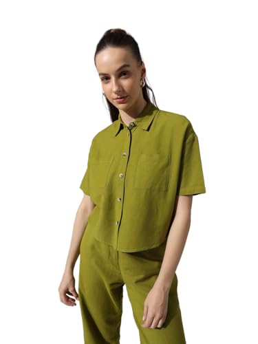 Image of ONLY Women's Cotton Blend Loose Fit Shirt