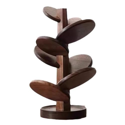 Dessous de verre en forme d'arbre en bois noble et objets décoratifs