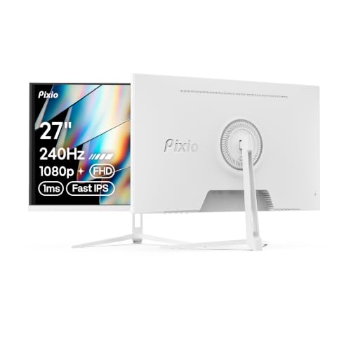 Pixio PX279 Wave White 27 inch 240Hz Refresh Rate FHD 1080p Resolution Fast IPS Panel 1ms GTG Response Time Gaming Monitor with Adaptive Sync by Pixio - Used condition - US$195.46