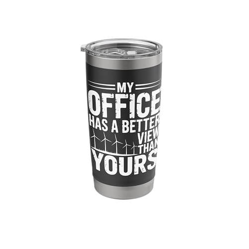 Funny Wind Turbine Tech Wind Farm Technician Stainless Steel Insulated Tumbler