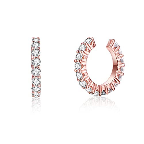 Boucles d'oreilles à clips rondes en zircone pour oreilles non percées