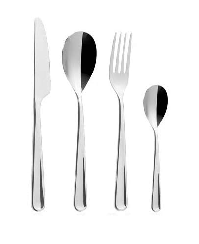 Topkapi 451.333 Lara – 24-teiliges Edelstahl 18/10 Besteck-Set, für 6 Personen, Edelstahl glänzend