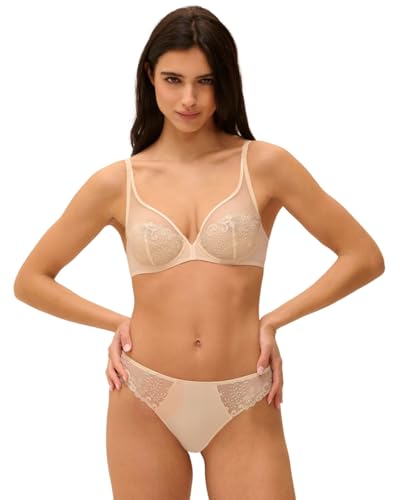 Simone Perele Délices Soutien-Gorge Sheer Plongeant Beige 90F
