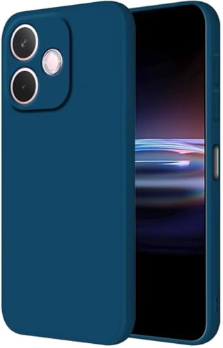 Funda Carcasa de Silicona Líquida para OPPO A5 Pro 5G, Interior de Microfibra Antigolpes Protección Gel Ultra Suave de Goma a Prueba de Choques y Arañazos FSUA (Azul)