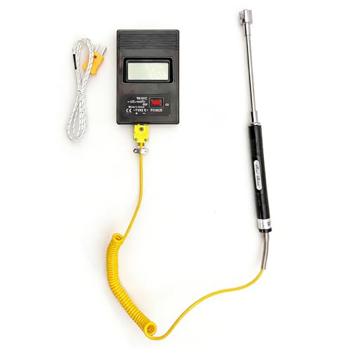 Image of TM-902C Thermocouple Thermometer, LCD Handheld Temperature Meter with Probe