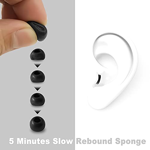 Geiomoo Memory Foam Oordopjes Tips Compatibel met Galaxy Buds Pro, Oor Tips (L/M/S, Zwart) - Afbeelding 5