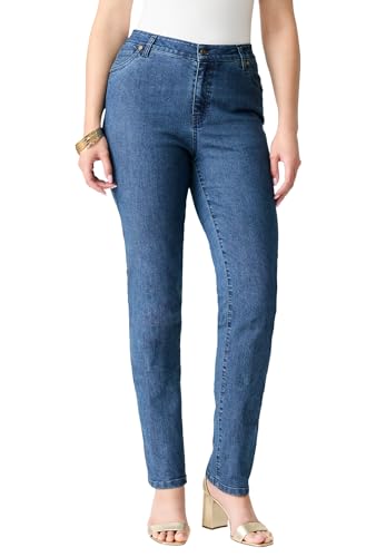 Roaman's 24/7 Straight Leg Jean Medium Stonewash