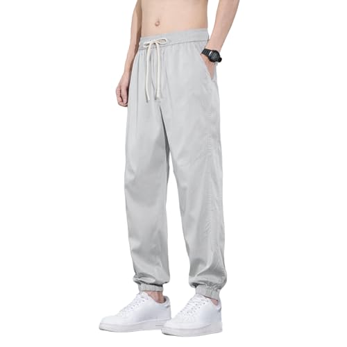 Pantalon de jogging d'été fin pour homme avec cordon de serrage
