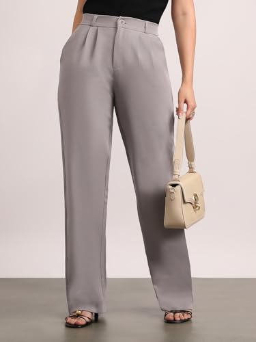 Image of Urbano Fashion Women's Loose Baggy Fit Solid Korean Pants Stretchable