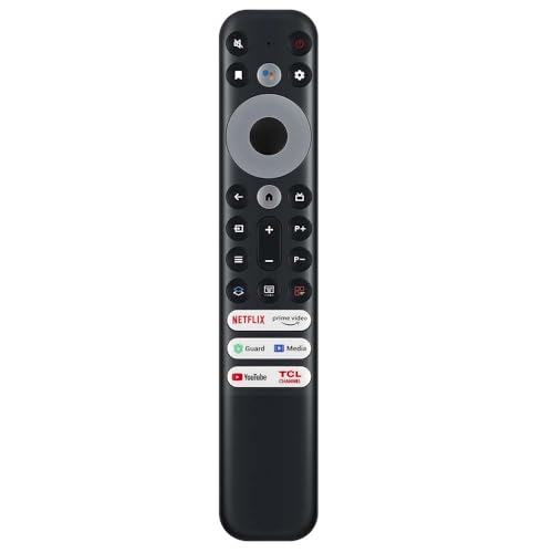 RIVIERA Replacement Remote Control Only for TCL Google TV QM6K/QM7K/QM8K/Q5/Q6/Q65/Q7/QM7/QM8/S3/S4/S5/NXTVISION Series 4K UHD HDR LED QLED QD-Mini LED Full-HD Smart TVs RC902