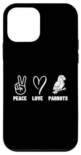 Peace Love Parrots �����Y ���f�B�[�X ���킢�� �I�E�� �X�}�z�P�[�X iPhone 12 mini �p