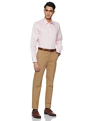 Image of Amazon Brand - Arthur Harvey Men's Solid Regular Shirt (SS20-AH-SH-01 SatLyc Pink 44)