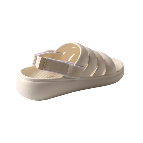 TMA EYES Women's Solid Colo Slip on Sandals Fashion Comfort Adjustable Flat Slippers3