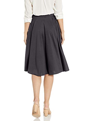 Star Vixen Women's Midi Full Skater Skirt, Charcoal, X-Large2
